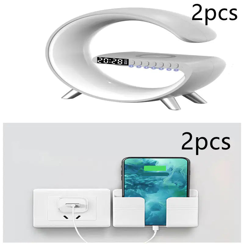 G Shaped LED Lamp, Bluetooth Speaker and Wireless Charger - Kart It Up   - G Shaped LED Lamp, Bluetooth Speaker and Wireless Charger - Kart It Up   - G Shaped LED Lamp, Bluetooth Speaker and Wireless Charger - Kart It Up  - G Shaped LED Lamp, Bluetooth Speaker and Wireless Charger - Kart It Up  -  