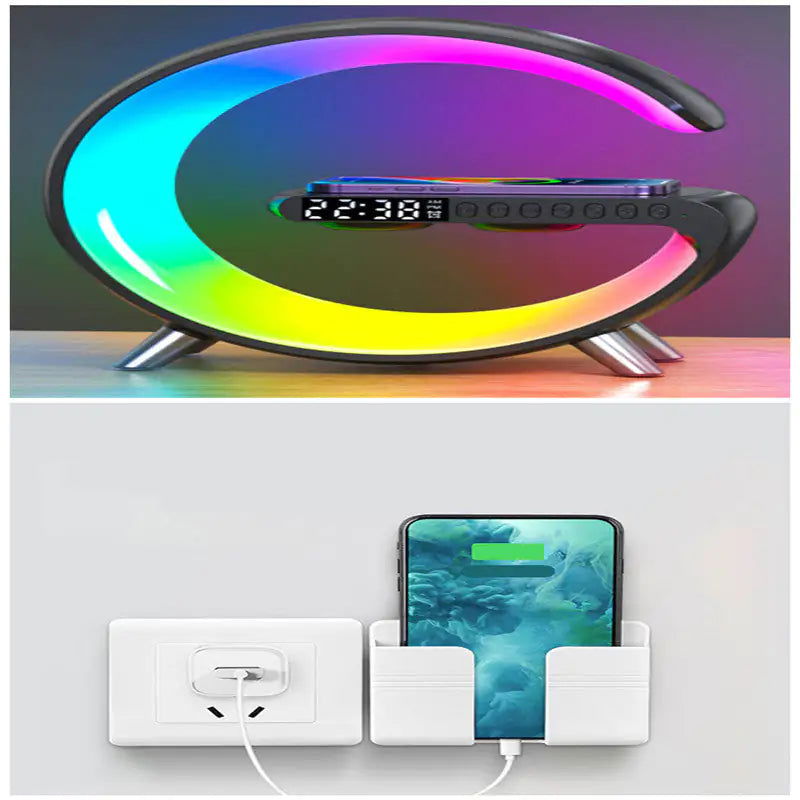 G Shaped LED Lamp, Bluetooth Speaker and Wireless Charger - Kart It Up   - G Shaped LED Lamp, Bluetooth Speaker and Wireless Charger - Kart It Up   - G Shaped LED Lamp, Bluetooth Speaker and Wireless Charger - Kart It Up  - G Shaped LED Lamp, Bluetooth Speaker and Wireless Charger - Kart It Up  -  