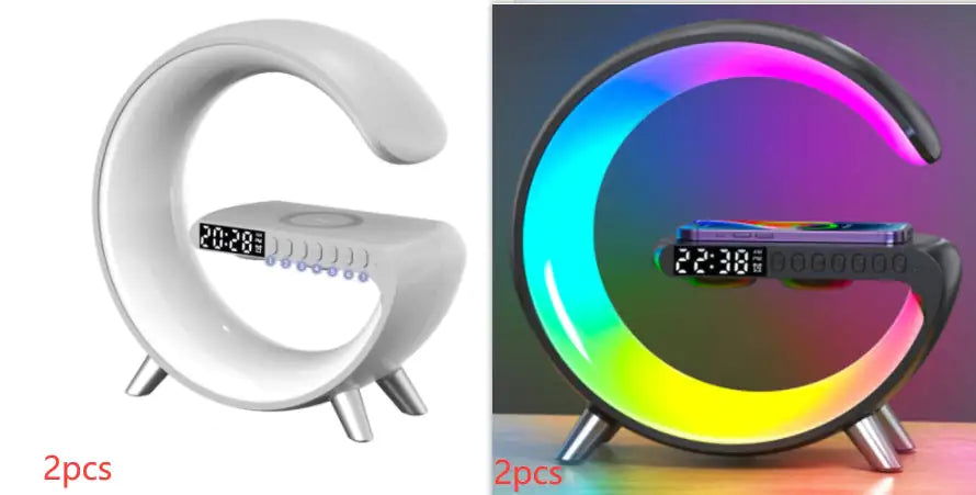 G Shaped LED Lamp, Bluetooth Speaker and Wireless Charger - Kart It Up   - G Shaped LED Lamp, Bluetooth Speaker and Wireless Charger - Kart It Up   - G Shaped LED Lamp, Bluetooth Speaker and Wireless Charger - Kart It Up  - G Shaped LED Lamp, Bluetooth Speaker and Wireless Charger - Kart It Up  -  