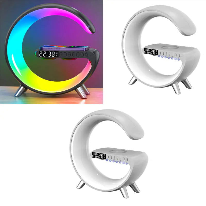 G Shaped LED Lamp, Bluetooth Speaker and Wireless Charger - Kart It Up   - G Shaped LED Lamp, Bluetooth Speaker and Wireless Charger - Kart It Up   - G Shaped LED Lamp, Bluetooth Speaker and Wireless Charger - Kart It Up  - G Shaped LED Lamp, Bluetooth Speaker and Wireless Charger - Kart It Up  -  