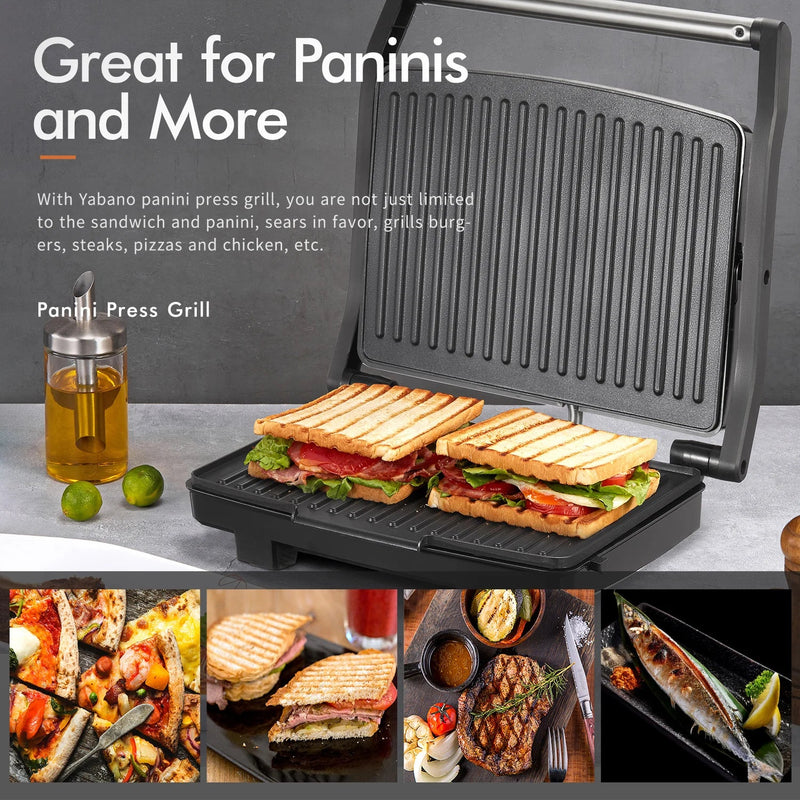Gourmet Sandwich Maker, Electric Indoor Grill with Non-Stick Cooking Plate - Kart It Up   -  
