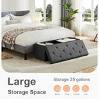 Living Room Hidden Storage Footstool, Toy Box Bedroom - Kart It Up   -  