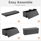Living Room Hidden Storage Footstool, Toy Box Bedroom - Kart It Up   -  
