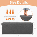 Living Room Hidden Storage Footstool, Toy Box Bedroom - Kart It Up   - 41280617349207 