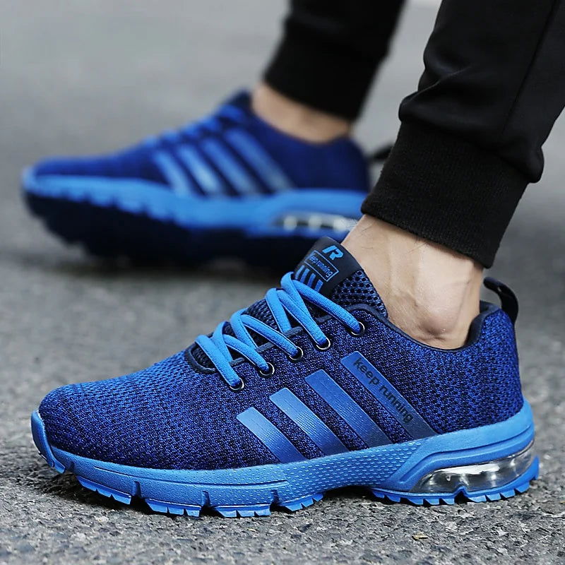 Mens Gym Shoes Running Blue Shoes Men Tenis Shoes Masculino Adulto Tenis Masculino - Kart It Up   -  