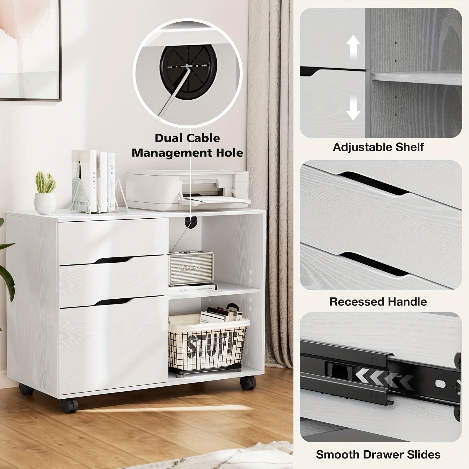 Mobile 3-drawer File Cabinet And Printer Stand - Kart It Up   - Mobile 3-drawer File Cabinet And Printer Stand - Kart It Up   - Mobile 3-drawer File Cabinet And Printer Stand - Kart It Up   - Mobile 3-drawer File Cabinet And Printer Stand - Kart It Up  - Mobile 3-drawer File Cabinet And Printer Stand - Kart It Up  -  