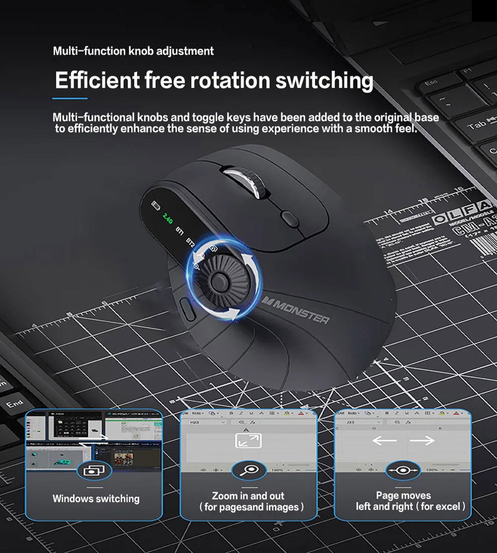 Multi-Device Vertical Ergonomic Mouse - Kart It Up   - Multi-Device Vertical Ergonomic Mouse - Kart It Up   - Multi-Device Vertical Ergonomic Mouse - Kart It Up   - Multi-Device Vertical Ergonomic Mouse - Kart It Up  - Multi-Device Vertical Ergonomic Mouse - Kart It Up  -  