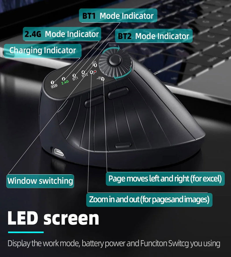 Multi-Device Vertical Ergonomic Mouse - Kart It Up   - Multi-Device Vertical Ergonomic Mouse - Kart It Up   - Multi-Device Vertical Ergonomic Mouse - Kart It Up   - Multi-Device Vertical Ergonomic Mouse - Kart It Up  - Multi-Device Vertical Ergonomic Mouse - Kart It Up  -  