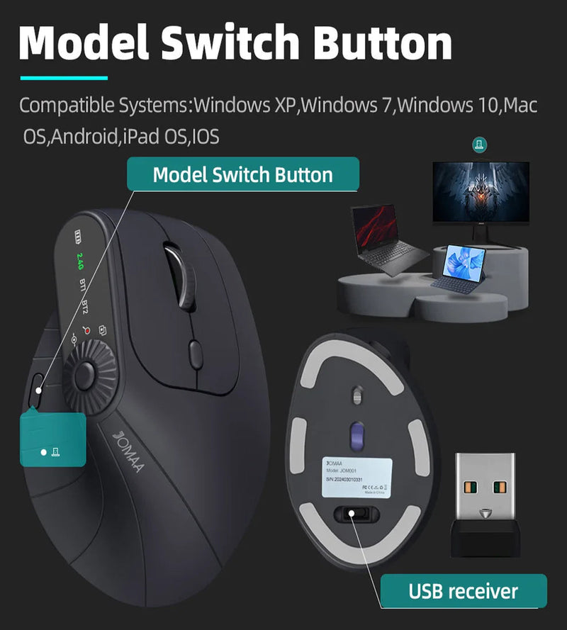 Multi-Device Vertical Ergonomic Mouse - Kart It Up   - Multi-Device Vertical Ergonomic Mouse - Kart It Up   - Multi-Device Vertical Ergonomic Mouse - Kart It Up   - Multi-Device Vertical Ergonomic Mouse - Kart It Up  - Multi-Device Vertical Ergonomic Mouse - Kart It Up  -  
