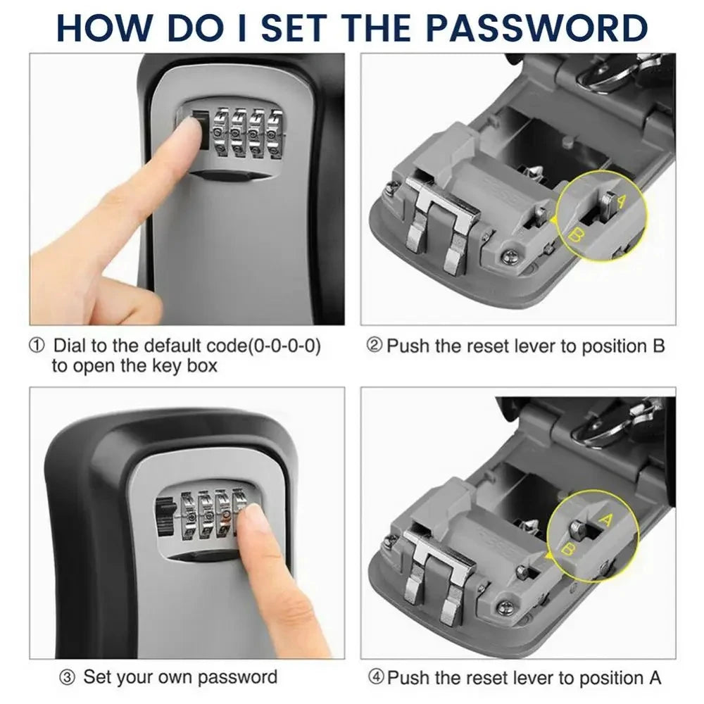New Wall Mount Key Lock Box 4 Digit Password Code Security Lock - Kart It Up   - New Wall Mount Key Lock Box 4 Digit Password Code Security Lock - Kart It Up   - New Wall Mount Key Lock Box 4 Digit Password Code Security Lock - Kart It Up   - New Wall Mount Key Lock Box 4 Digit Password Code Security Lock - Kart It Up  - New Wall Mount Key Lock Box 4 Digit Password Code Security Lock - Kart It Up  -  