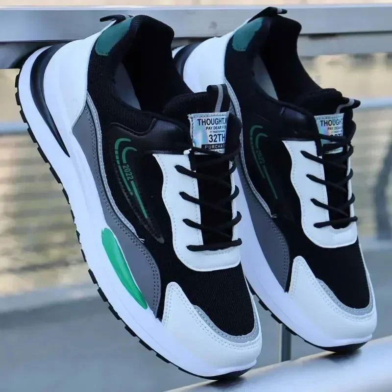 Outdoor Running Tennis Shoes Warm Lace-up Non-slip Male Sneakers - Kart It Up   -  