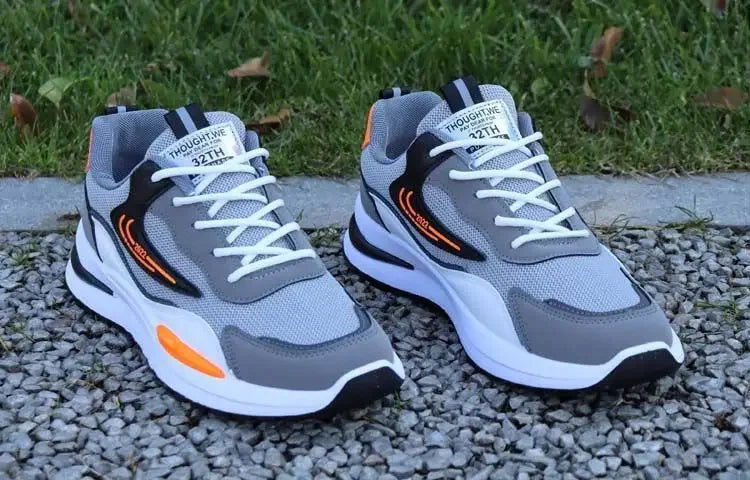 Outdoor Running Tennis Shoes Warm Lace-up Non-slip Male Sneakers - Kart It Up   -  