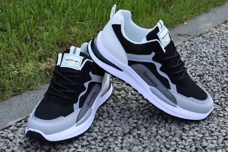 Outdoor Running Tennis Shoes Warm Lace-up Non-slip Male Sneakers - Kart It Up   -  