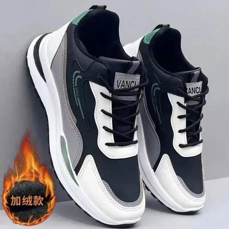 Outdoor Running Tennis Shoes Warm Lace-up Non-slip Male Sneakers - Kart It Up   - 41280844365911|41280844398679|41280844431447|41280844464215|41280844496983|41280845676631|41280845709399 