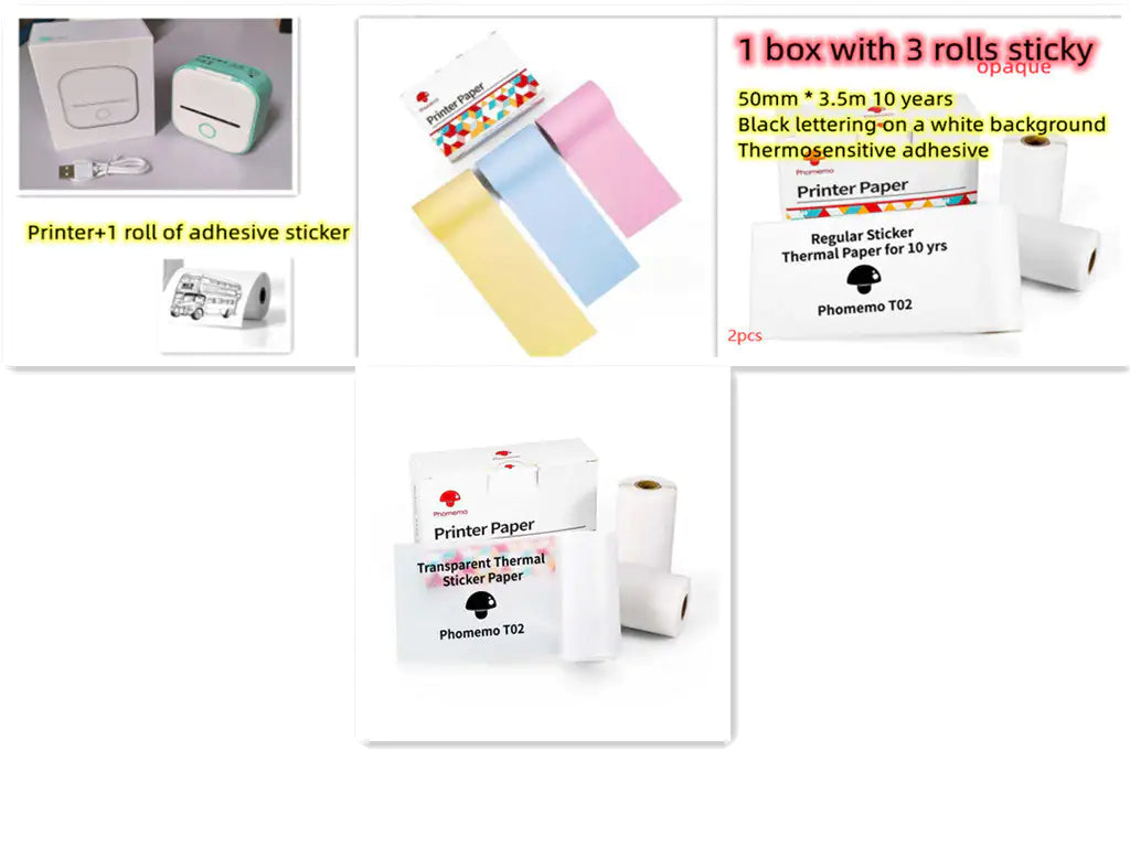 Portable Mini Thermal Label Printer - Kart It Up   - Portable Mini Thermal Label Printer - Kart It Up   -  - 