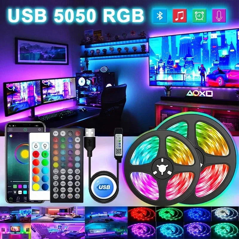 RGB 5050 LED Strip Lights Music Sync USB 5V Remote Control - Kart It Up   - RGB 5050 LED Strip Lights Music Sync USB 5V Remote Control - Kart It Up   - RGB 5050 LED Strip Lights Music Sync USB 5V Remote Control - Kart It Up   - RGB 5050 LED Strip Lights Music Sync USB 5V Remote Control - Kart It Up  - RGB 5050 LED Strip Lights Music Sync USB 5V Remote Control - Kart It Up  -  - 