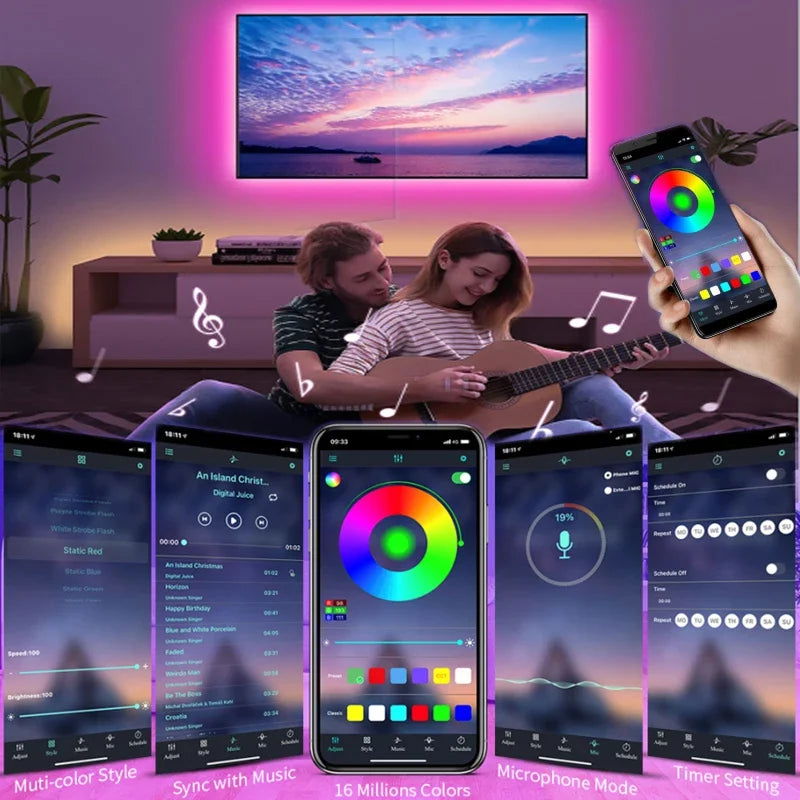 RGB 5050 LED Strip Lights Music Sync USB 5V Remote Control - Kart It Up   - RGB 5050 LED Strip Lights Music Sync USB 5V Remote Control - Kart It Up   - RGB 5050 LED Strip Lights Music Sync USB 5V Remote Control - Kart It Up   - RGB 5050 LED Strip Lights Music Sync USB 5V Remote Control - Kart It Up  - RGB 5050 LED Strip Lights Music Sync USB 5V Remote Control - Kart It Up  -  - 