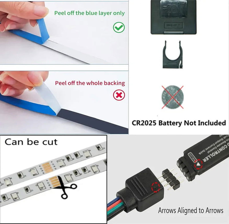 RGB 5050 LED Strip Lights Music Sync USB 5V Remote Control - Kart It Up   - RGB 5050 LED Strip Lights Music Sync USB 5V Remote Control - Kart It Up   - RGB 5050 LED Strip Lights Music Sync USB 5V Remote Control - Kart It Up   - RGB 5050 LED Strip Lights Music Sync USB 5V Remote Control - Kart It Up  - RGB 5050 LED Strip Lights Music Sync USB 5V Remote Control - Kart It Up  -  - 