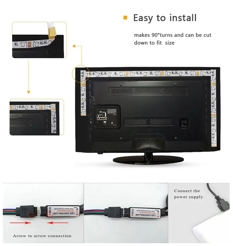 RGB 5050 LED Strip Lights Music Sync USB 5V Remote Control - Kart It Up   - RGB 5050 LED Strip Lights Music Sync USB 5V Remote Control - Kart It Up   - RGB 5050 LED Strip Lights Music Sync USB 5V Remote Control - Kart It Up   - RGB 5050 LED Strip Lights Music Sync USB 5V Remote Control - Kart It Up  - RGB 5050 LED Strip Lights Music Sync USB 5V Remote Control - Kart It Up  -  - 