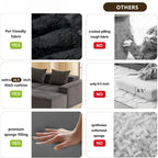 Sectional boneless Couch with L-Shape Chaise,Modern  Modular sleeper Sofa with Deep Seat, Upholstered Couches for Room