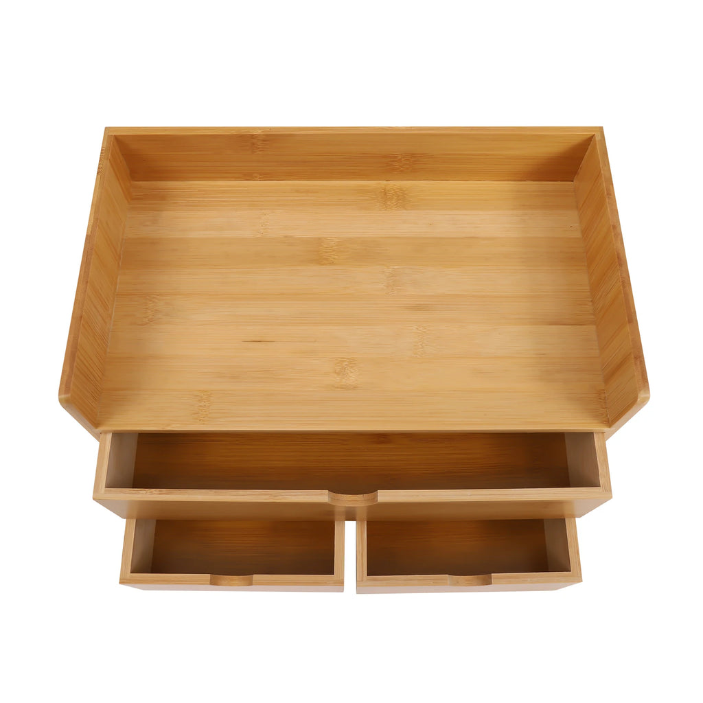 3 Drawers Bamboo Desk