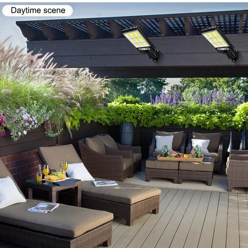 Solar LED Outdoor Wall Light Motion Sensor Garden Lamp