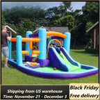 Inflatable Bounce House, Bouncer & Slide with Air Blower,Play House with Ball Pool,Inflatable Kids Slide,Jumping Castle