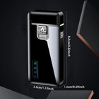 Double Jet Flame Torch Lighter Dual Arc Electronic Lighter USB Rechargeable Butane Gas Windproof 2 In 1 Men Gas Electric Lighter