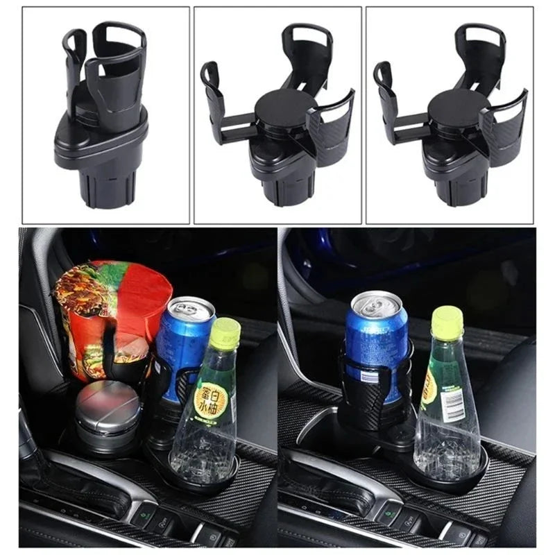Adjustable Car Cup Holder 360° Rotation Stable Anti-Slip Auto Parts Storage Box