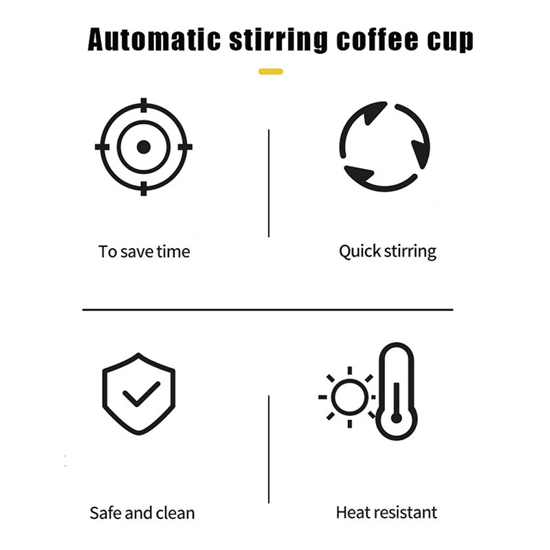400ml Self-Stirring Mug with Lid — Stainless Steel, Gift Boxed