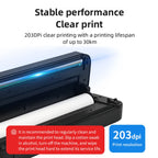 A4 Portable Learning Mini Printer Inkless BT Thermal A4 Mobile Printer with Printing Paper Thermal A4 Home Printer