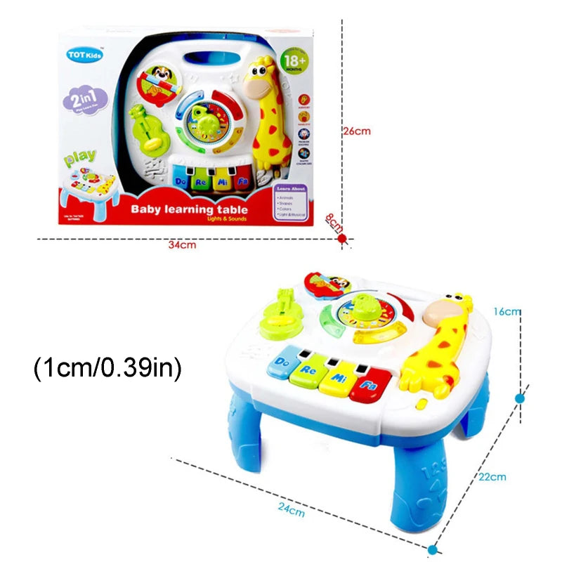 Music Table Baby Toys Learning Machine Educational Toy Music Learning Table Toy Musical Instrument for Toddler 6 Months+