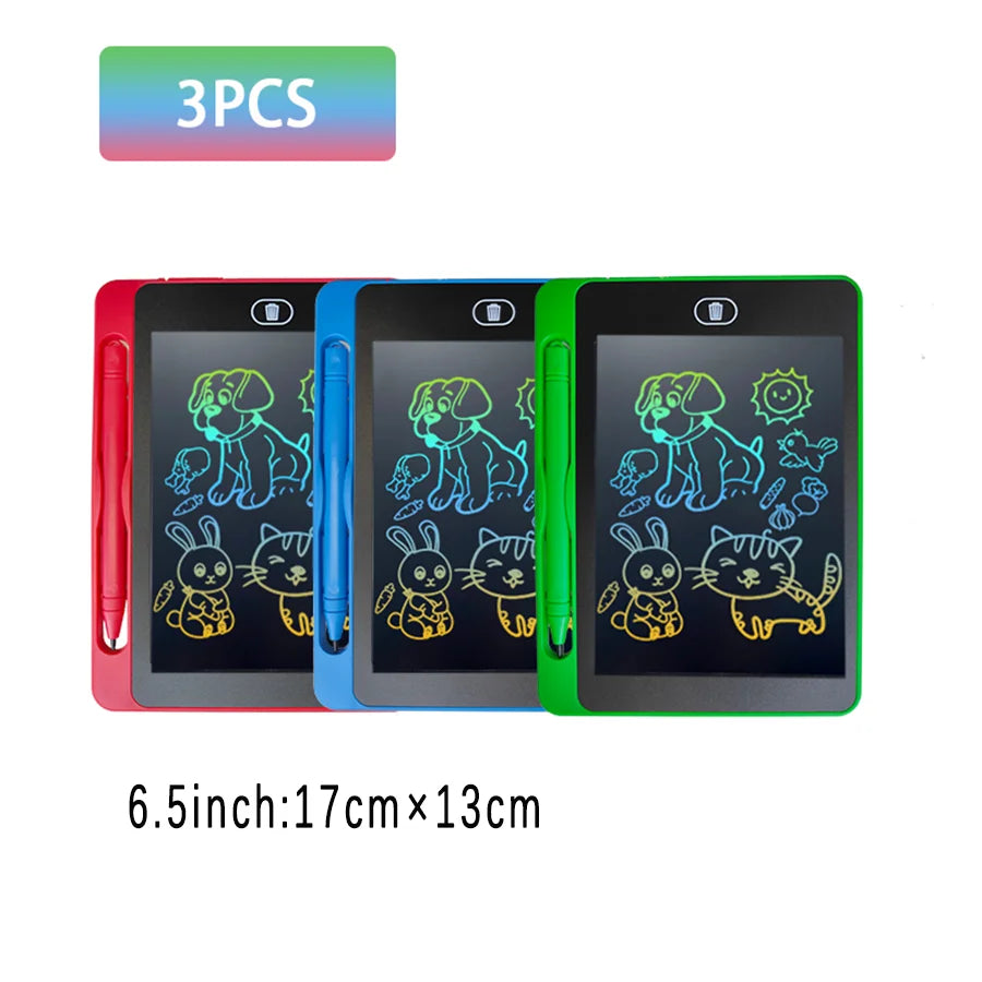 3 pieces of 6.5 inch LCD writing board, drawing board, children's graffiti drawing board, handwriting blackboard, children's toy