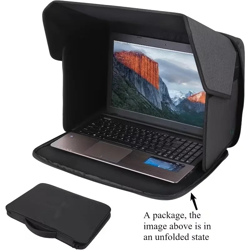 Laptop Sun Visor Foldable Outdoor Privacy & Protection Case