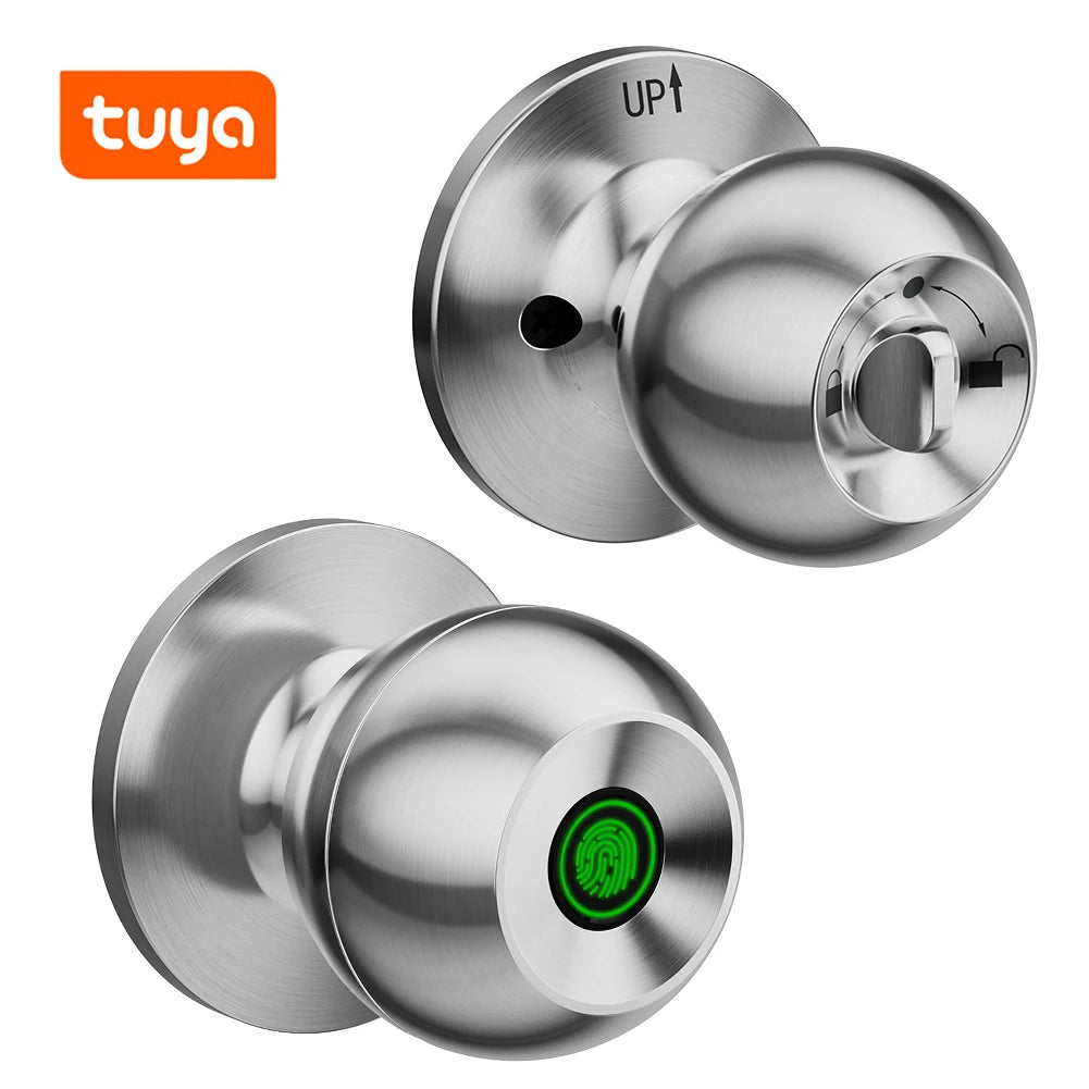 Fingerprint Door Lock Knob Smart App Control with Keys
