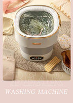 13L Portable Foldable Washing Machine with Spin Dryer for Socks Underwear Panties Washer Home Large Capacity Washing Machine