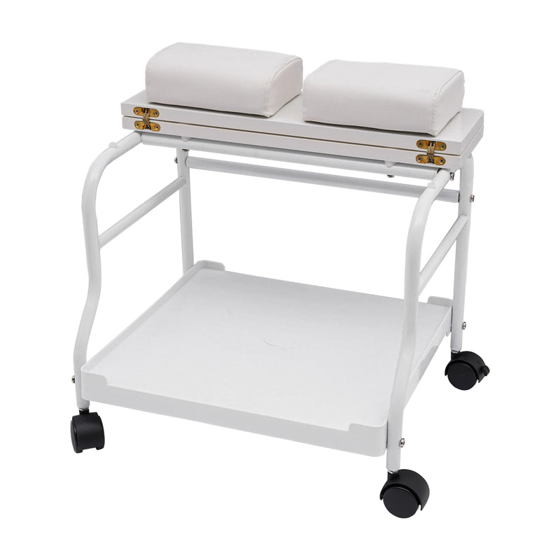 Portable Foot Bath Spa Cart Beauty Salon Nail Trolley Footrest Stand Pedicure Manicure Funiture Massage Table