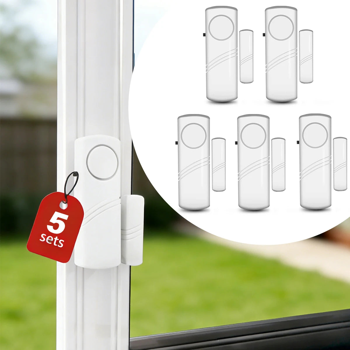 Wireless Door & Window Alarm Sensors — 95dB, Home Security Pack