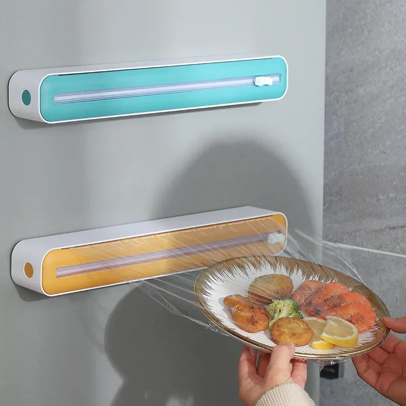 Magnetic Wrap & Foil Dispenser with Cutter — Kitchen Storage Box