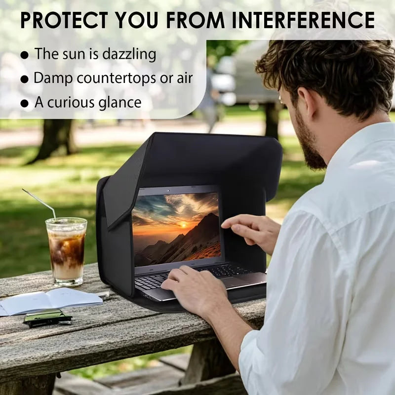 Laptop Sun Visor Foldable Outdoor Privacy & Protection Case