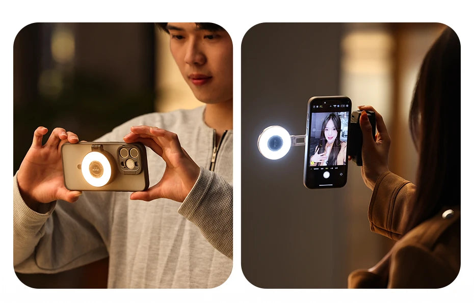 Ulanzi LM19 MagSafe Phone Fill Light — CRI 95+ Bi-Color for Vlogging