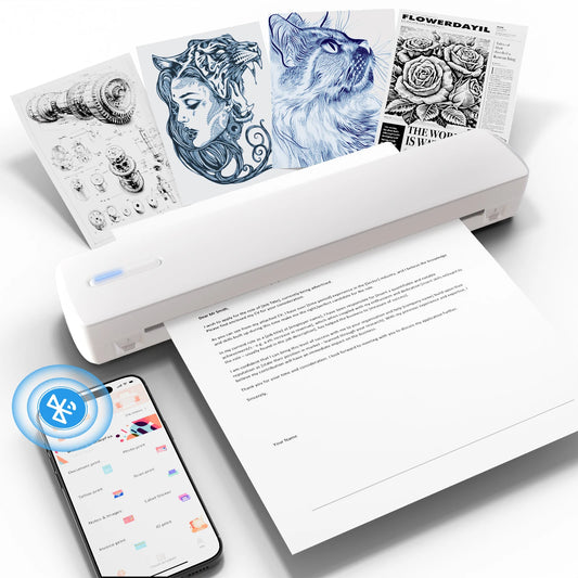 Wireless A4 Thermal Printer — Inkless, Works with iPhone & Android