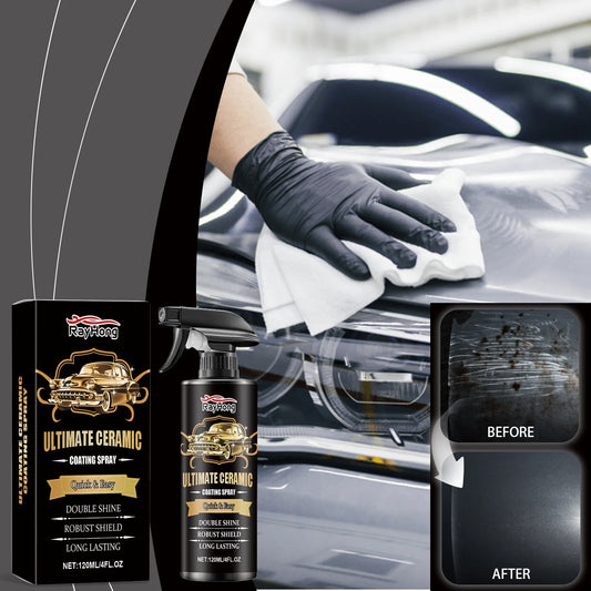 Ceramic Coating Spray for Vehicles, Fast-Apply Paint Protection with Gloss Boost and Anti-Soiling Finish