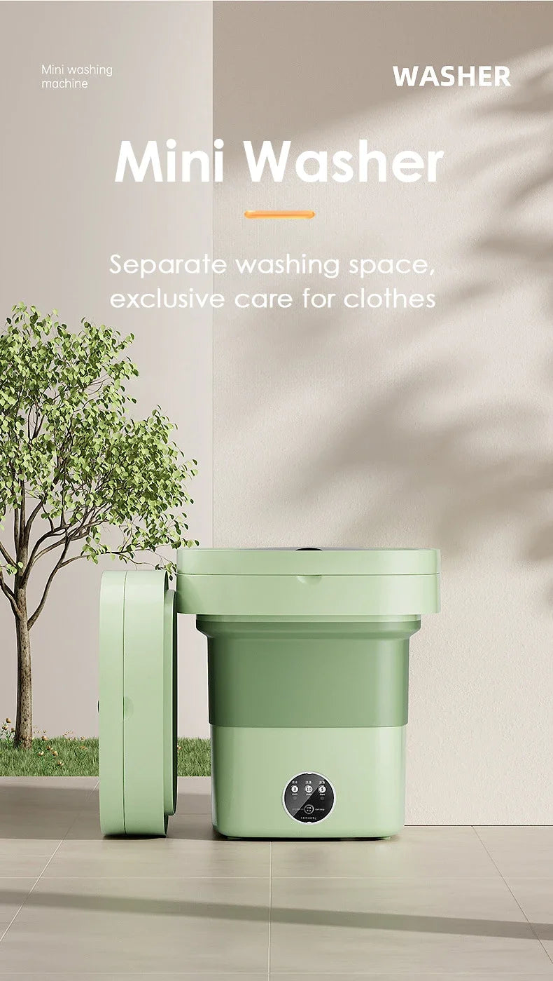 Foldable Portable Washing Machine — 13L, Spin Dryer, Compact