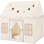 Kids Play Tent Indoor: with Mat, Tassel Garland, Star Lights - Toddler Girl Tent Indoor Playhouse for Toddlers Kids Toys