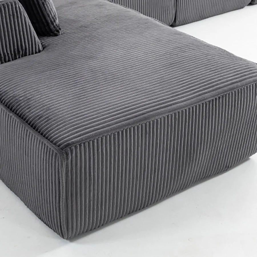 Sectional boneless Couch with L-Shape Chaise,Modern  Modular sleeper Sofa with Deep Seat, Upholstered Couches for Room