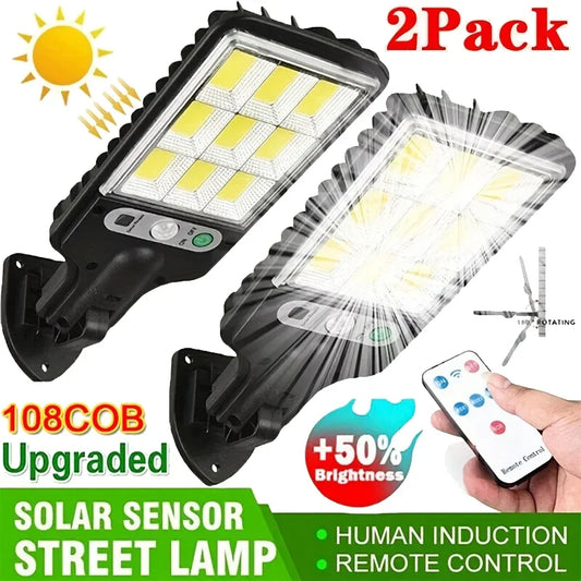 Solar LED Outdoor Wall Light Motion Sensor Garden Lamp