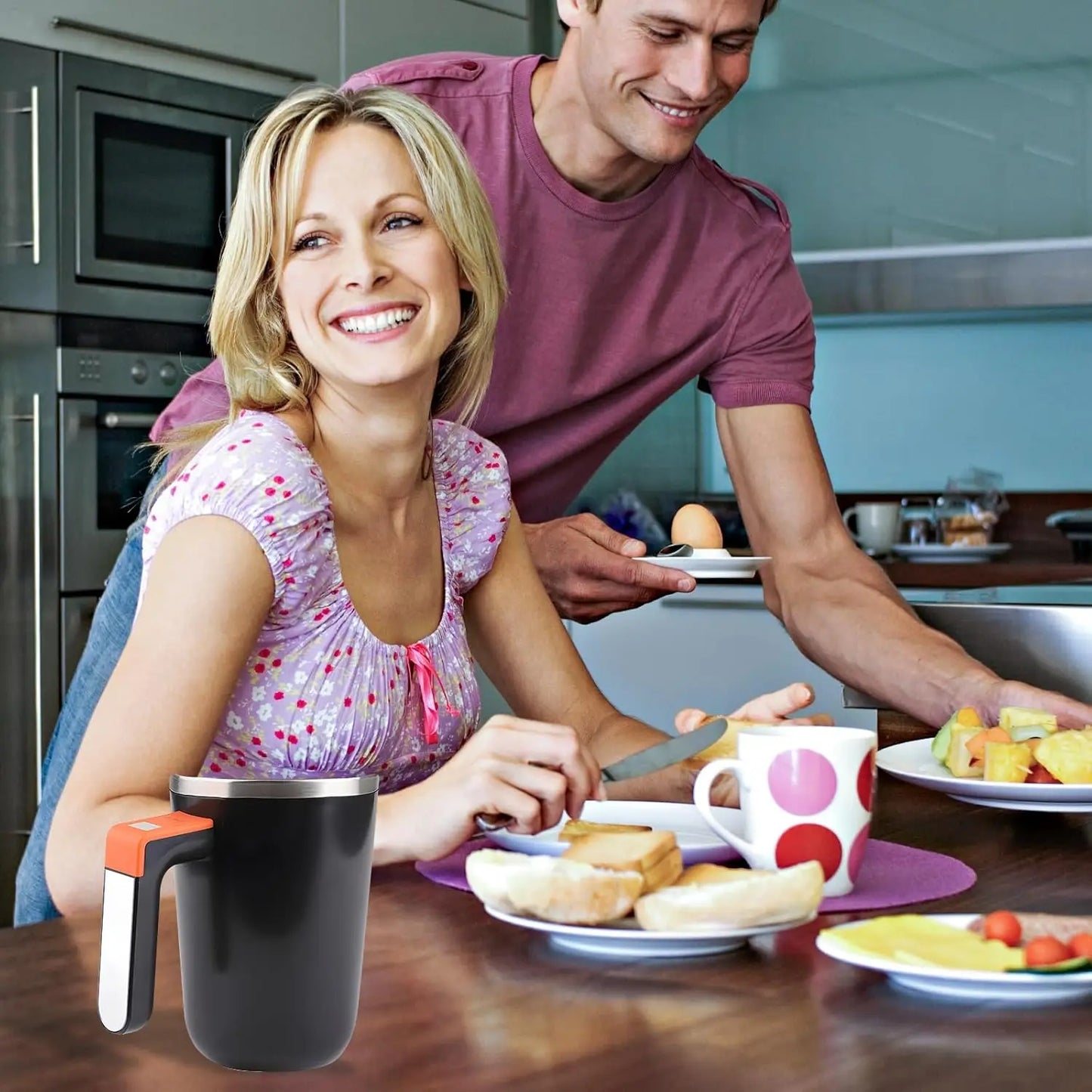 Self-Stirring Coffee Mug — Auto Mixer for Coffee, Milk & Cocoa