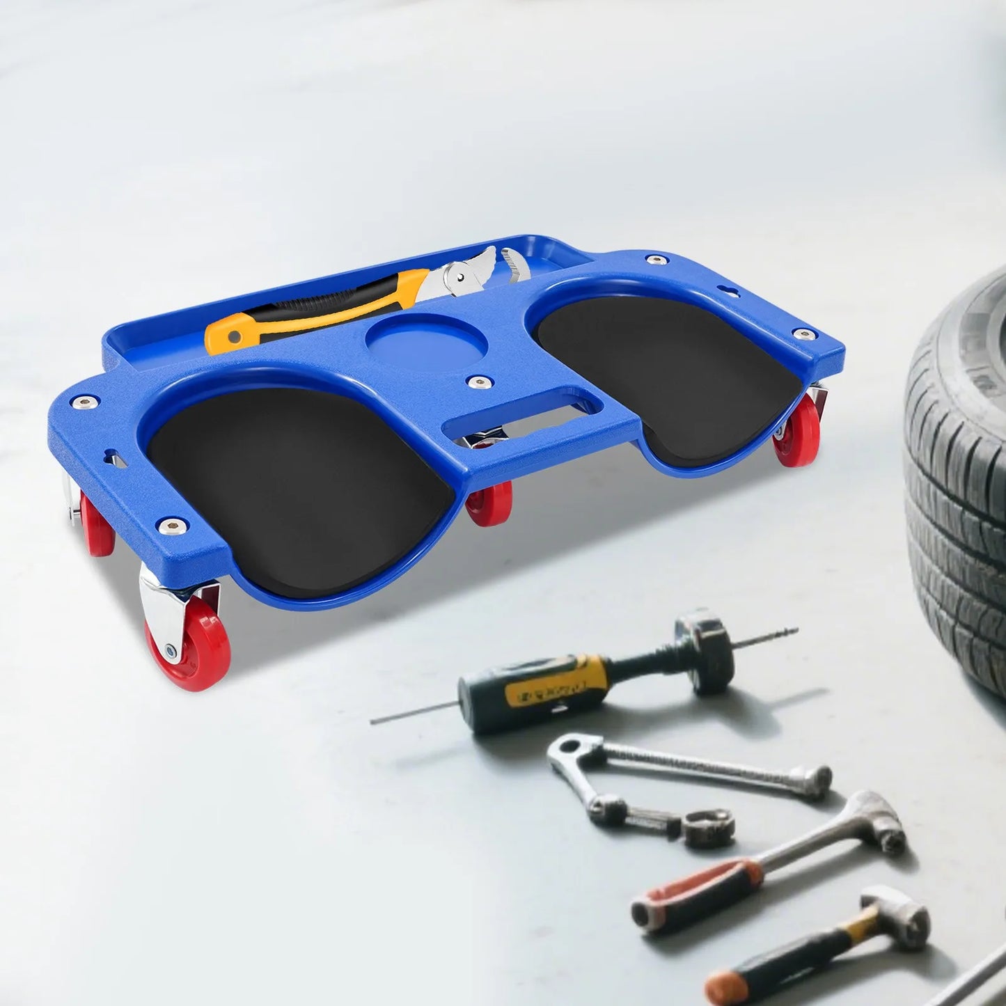 Kneeling Board with Wheels Rolling Knee Pad Repair Tool