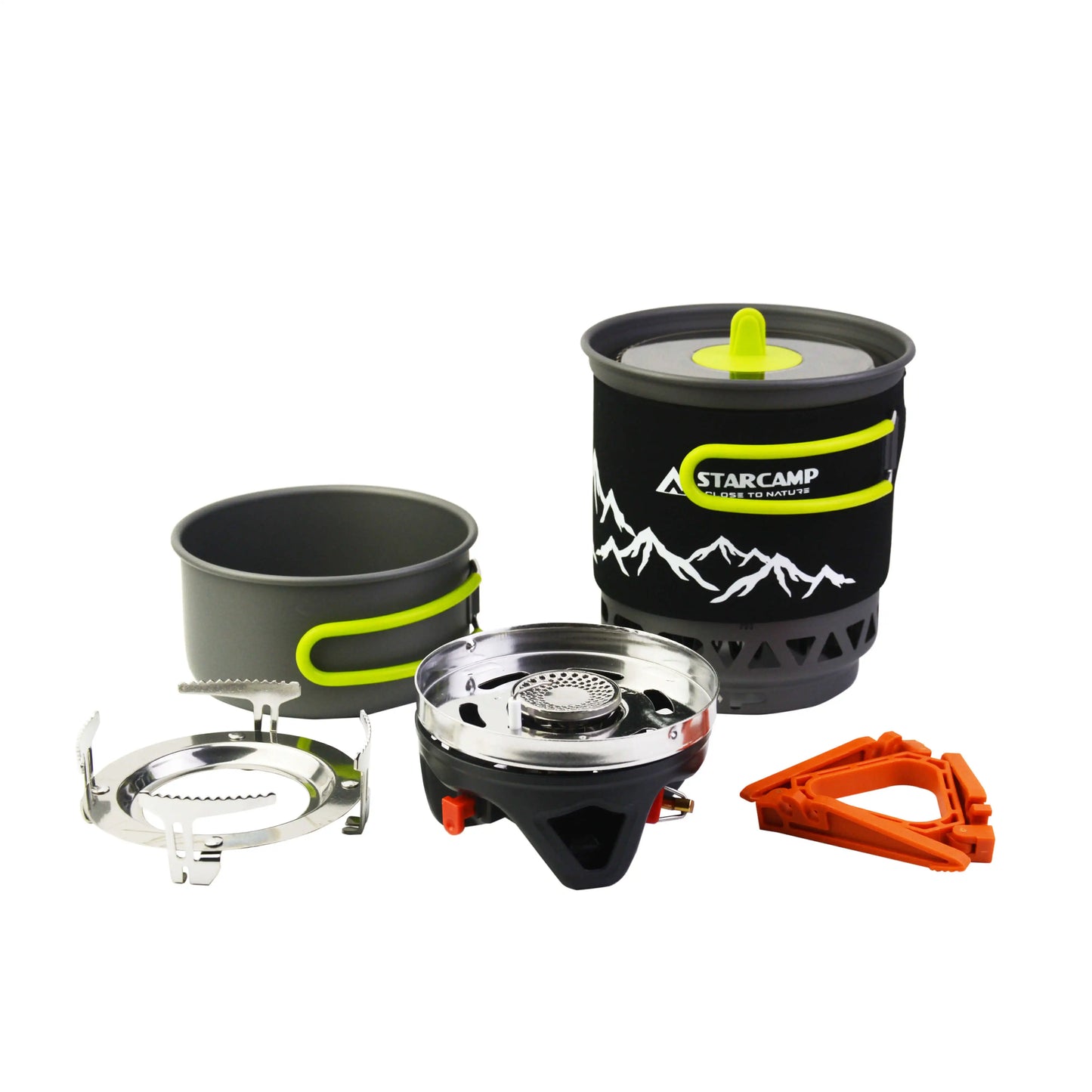 STARCAMP Jet Cooker Gas Stove — 1000ml + 500ml, Fast-Boil Camping System